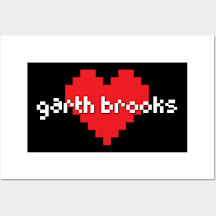 garth brooks -> pixel art style Posters and Art